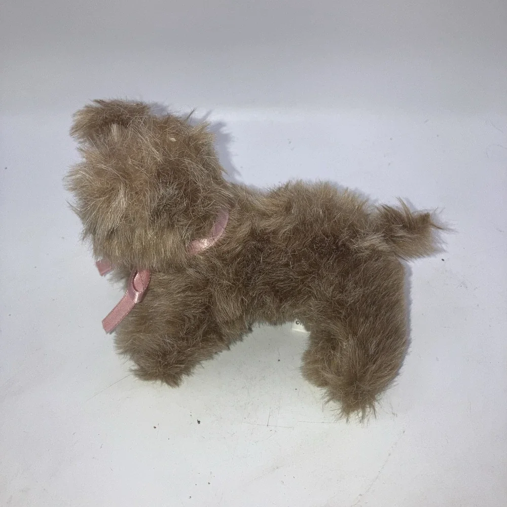 Vintage Hamilton Collection Brown Puppy With Pink‎ Bows Plush Toy 6